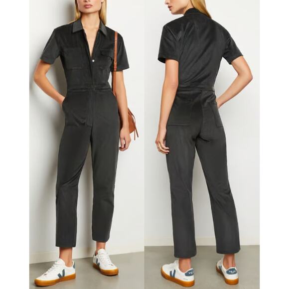 Elegant Charcoal Jumpsuit - Picture 1 of 12